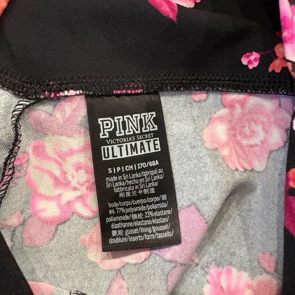 PINK Victoria's Secret Black Floral Leggings and Matching Sweatshirt - Picture 5 of 5